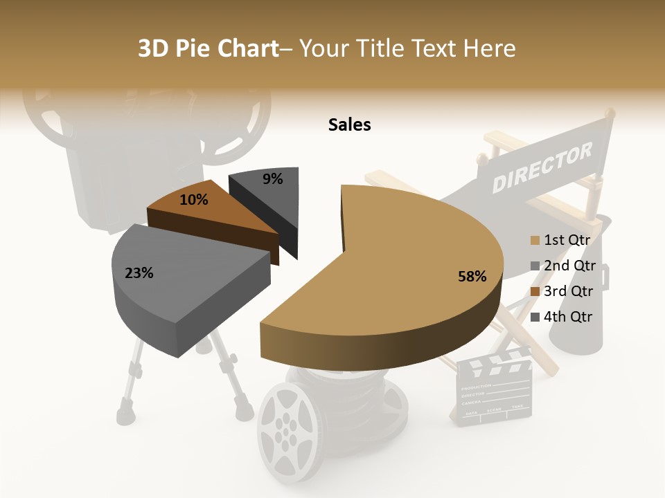 Clapperboad Clapper Megaphone PowerPoint Template