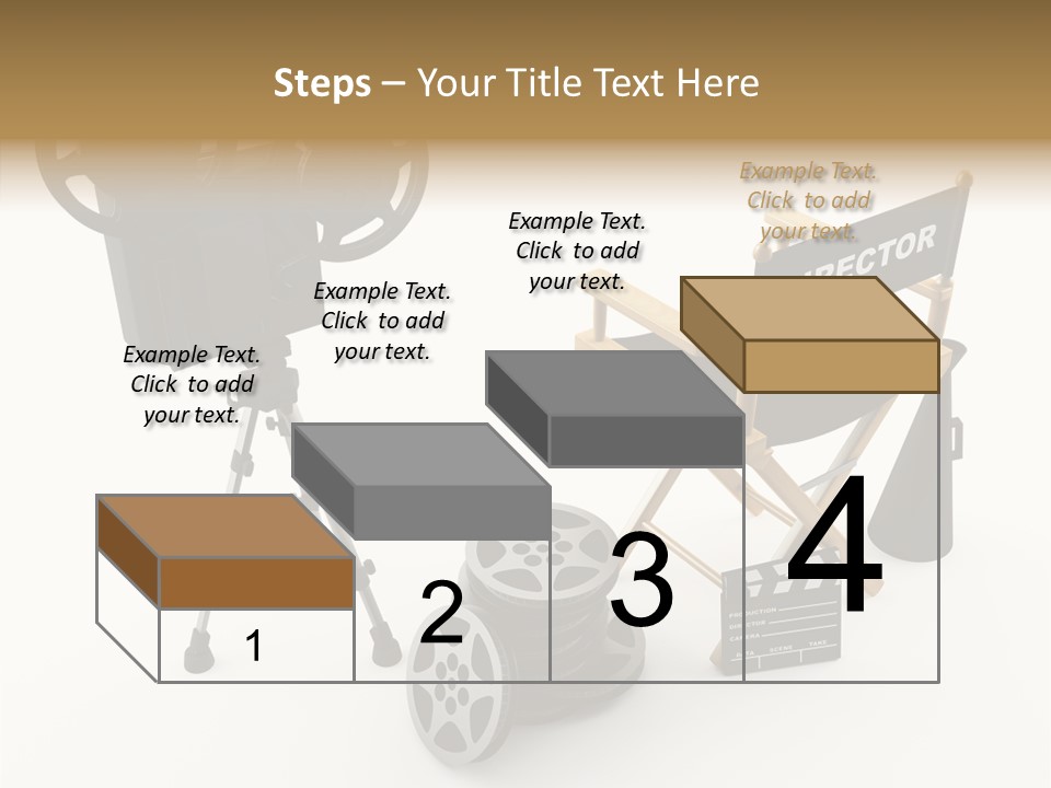 Clapperboad Clapper Megaphone PowerPoint Template