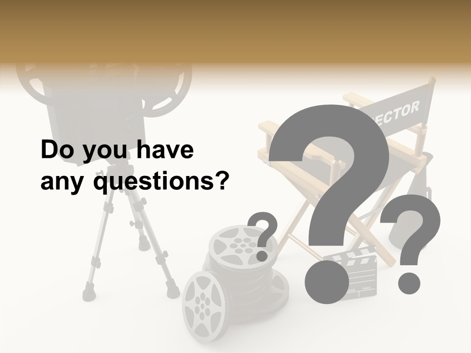 Clapperboad Clapper Megaphone PowerPoint Template