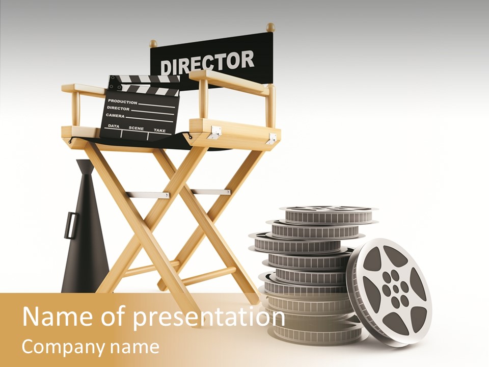 Film Render Seat PowerPoint Template