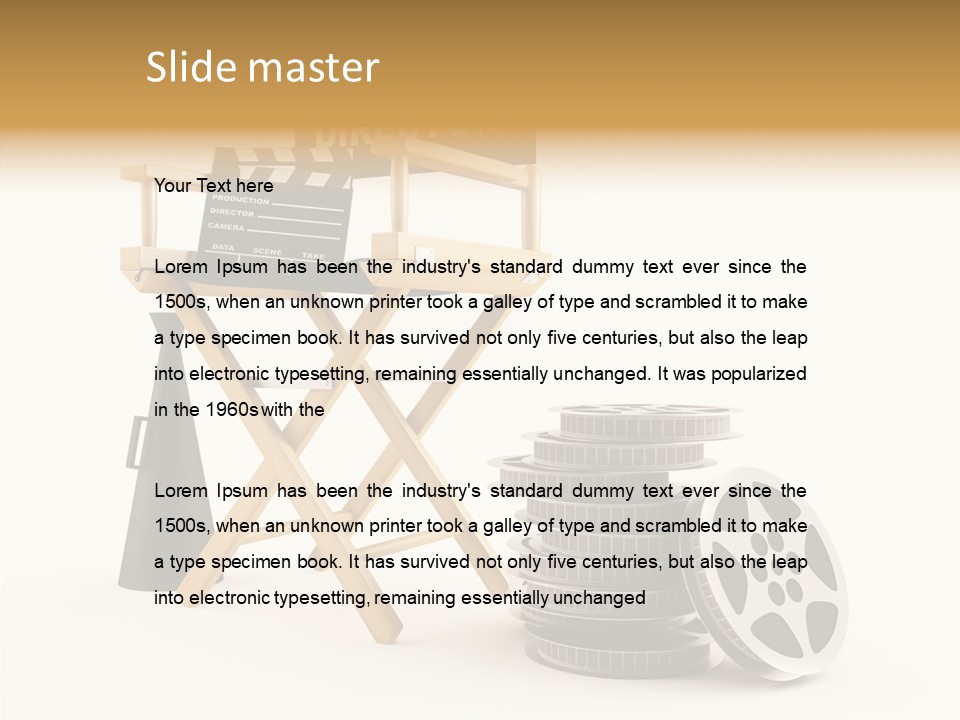 Film Render Seat PowerPoint Template