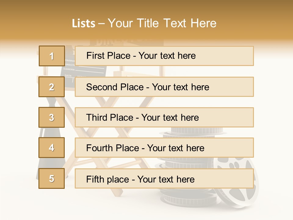 Film Render Seat PowerPoint Template