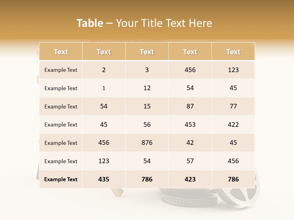 Film Render Seat PowerPoint Template