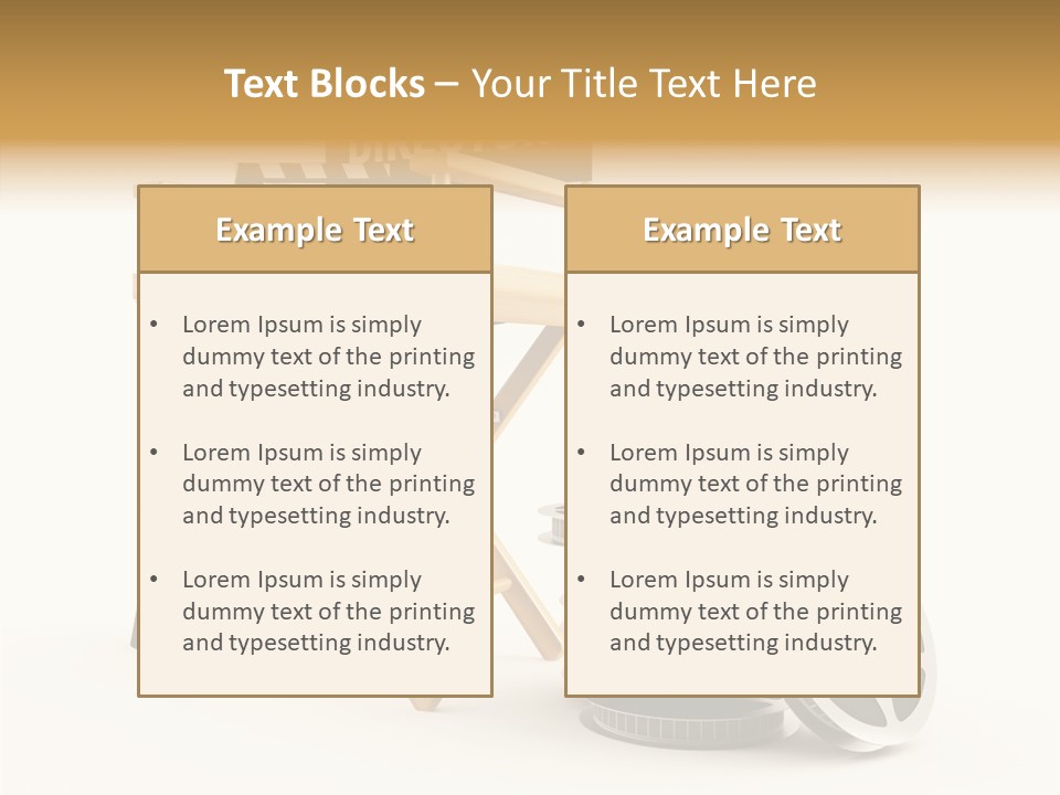 Film Render Seat PowerPoint Template