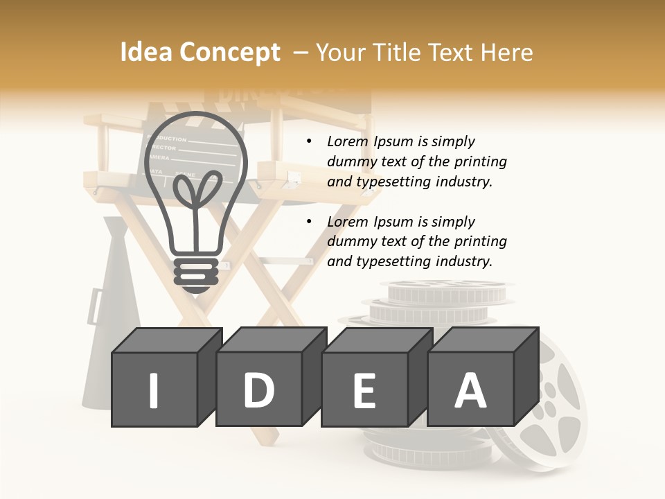 Film Render Seat PowerPoint Template