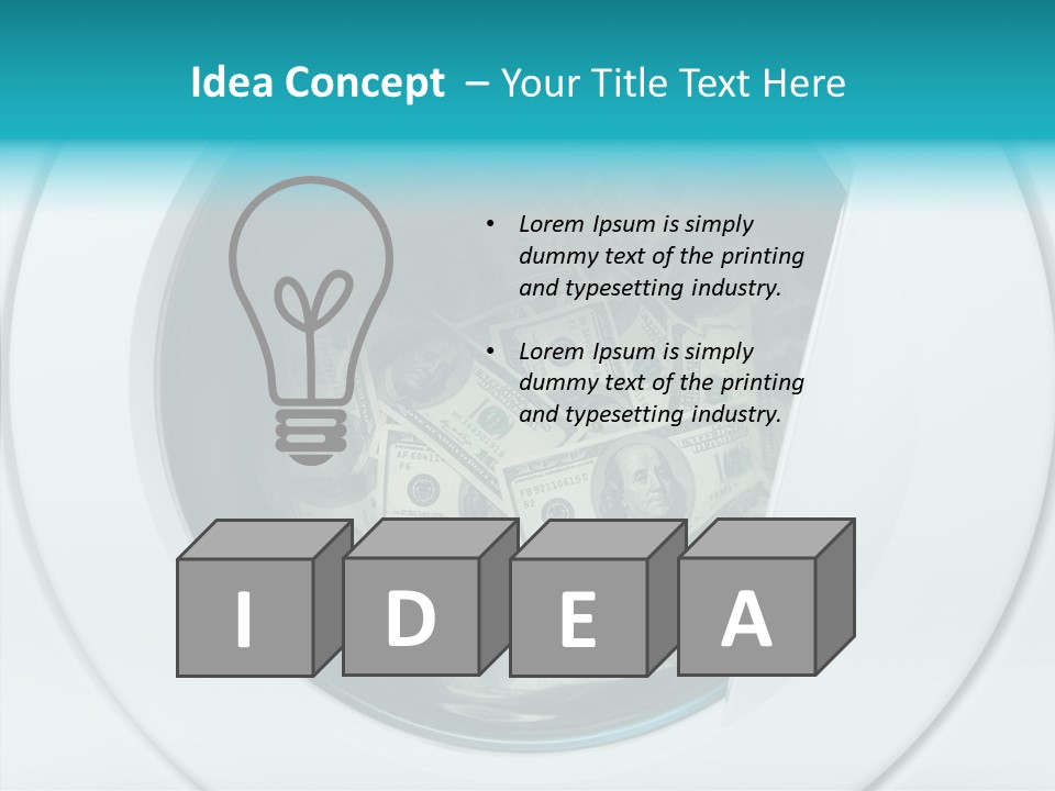 Concepts Washing Money PowerPoint Template