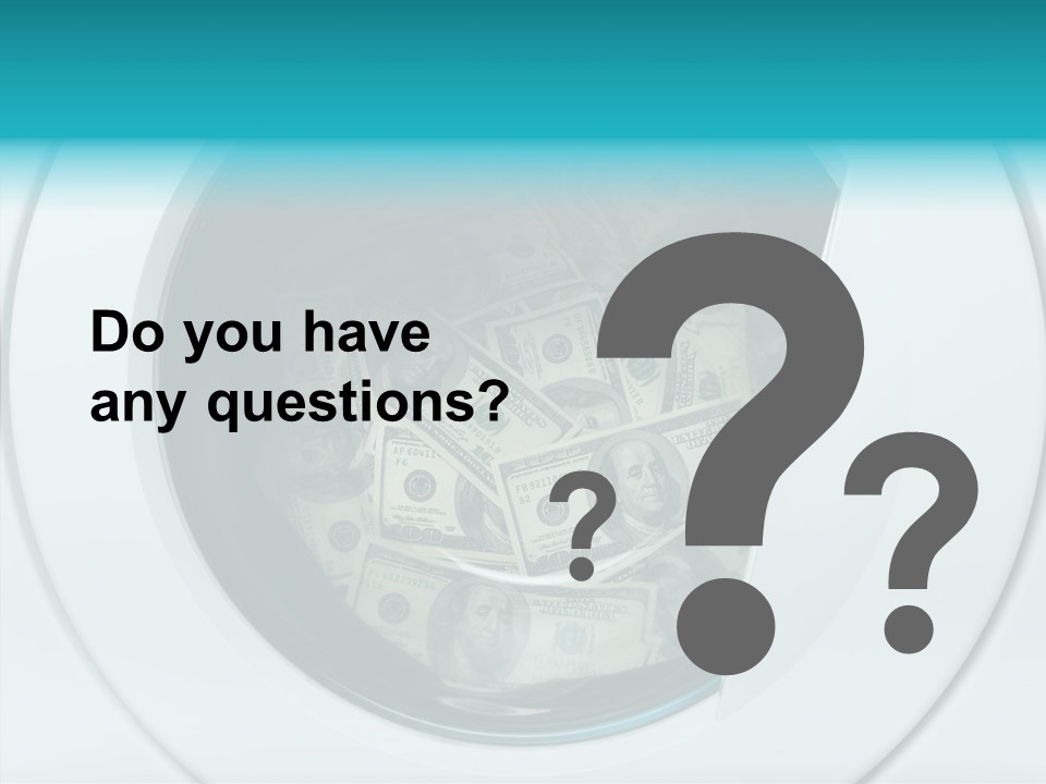 Concepts Washing Money PowerPoint Template