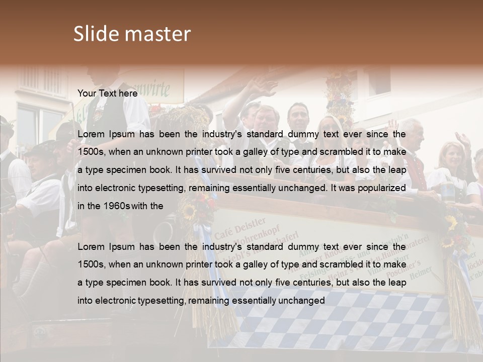 Embroidery Breeches Pants PowerPoint Template