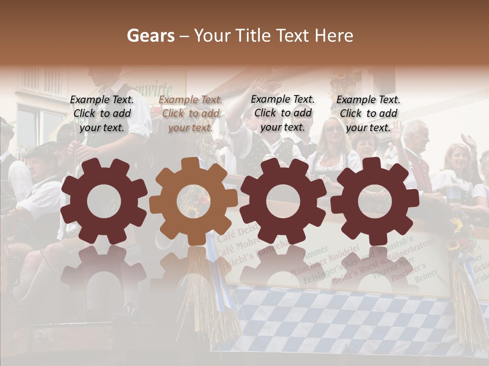 Embroidery Breeches Pants PowerPoint Template