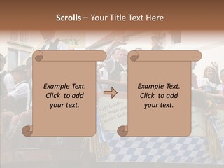 Embroidery Breeches Pants PowerPoint Template