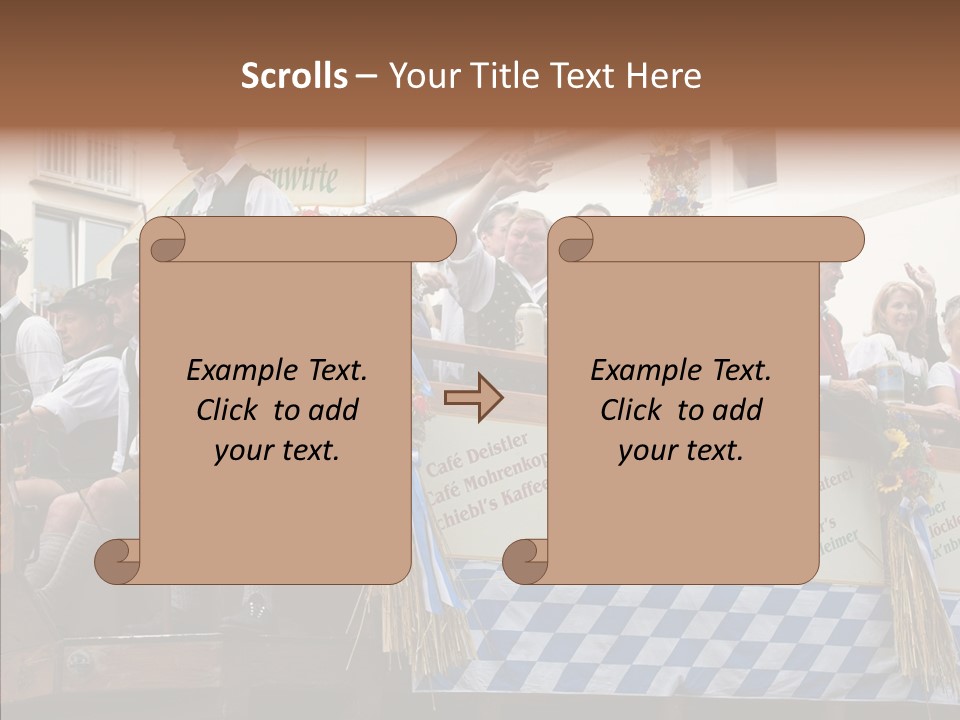 Embroidery Breeches Pants PowerPoint Template