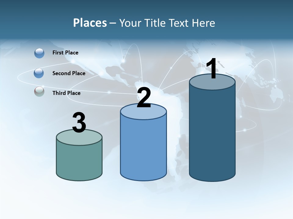 Work Blue Worldwide PowerPoint Template