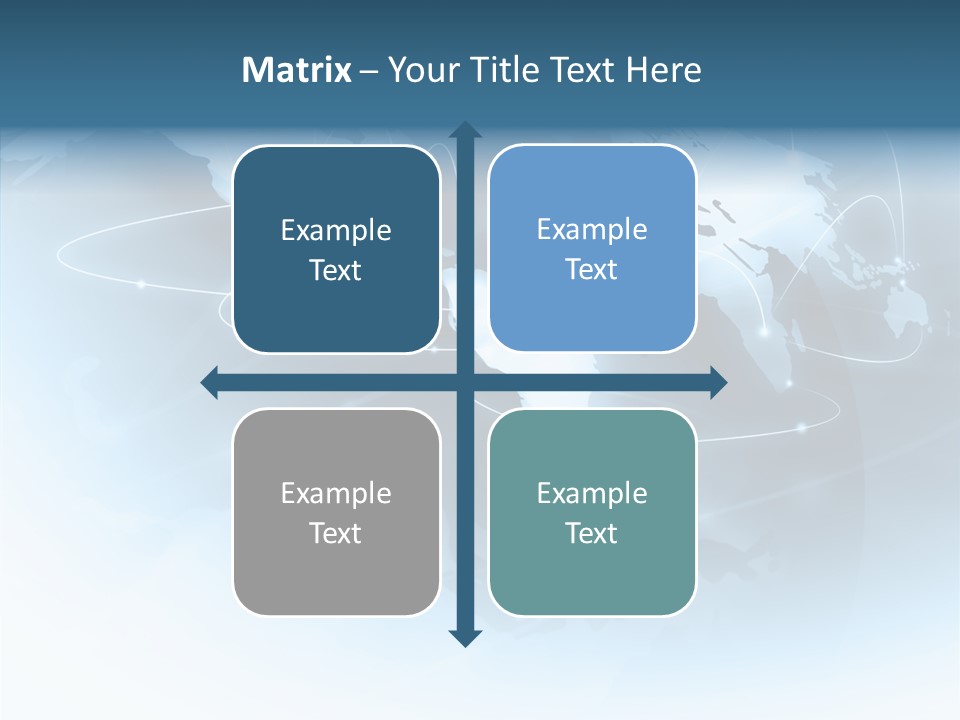 Work Blue Worldwide PowerPoint Template