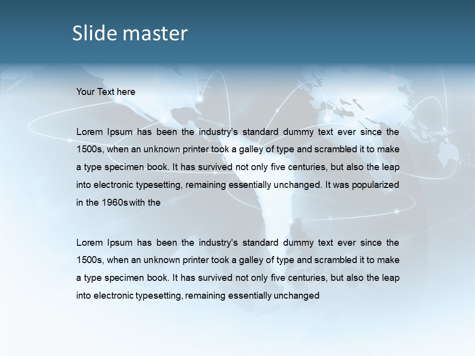 Work Blue Worldwide PowerPoint Template