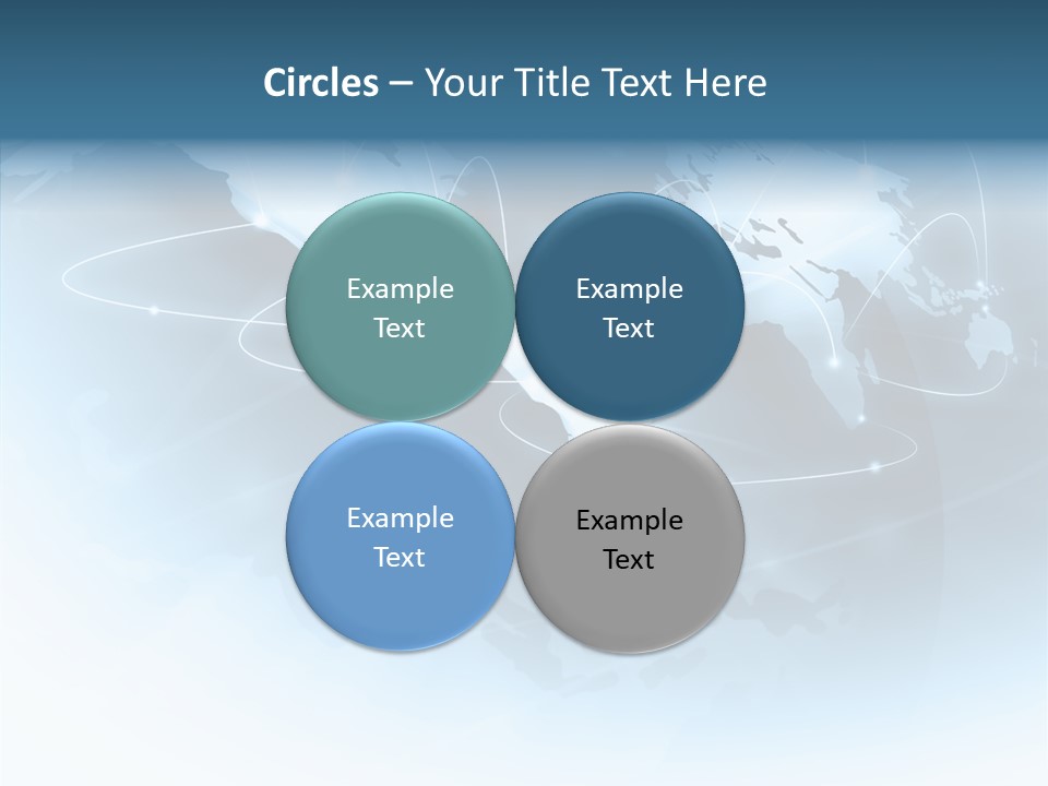 Work Blue Worldwide PowerPoint Template