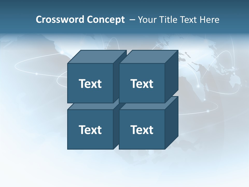 Work Blue Worldwide PowerPoint Template