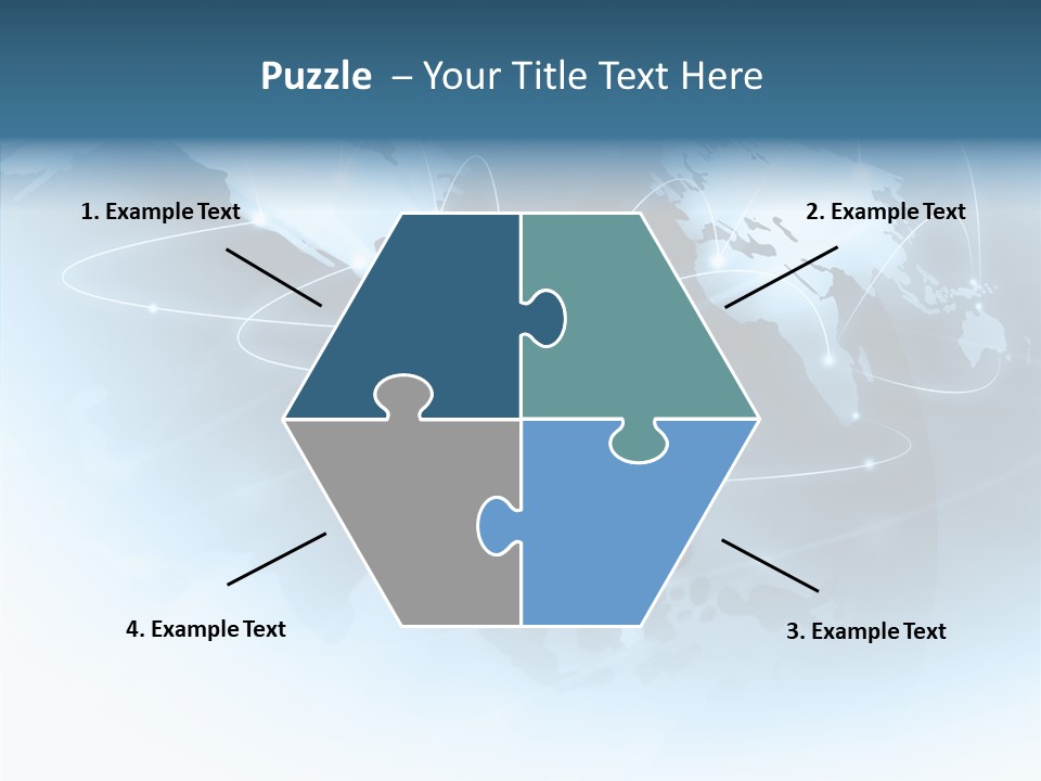 Work Blue Worldwide PowerPoint Template