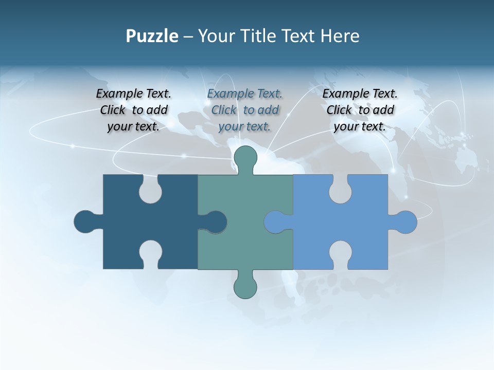 Work Blue Worldwide PowerPoint Template