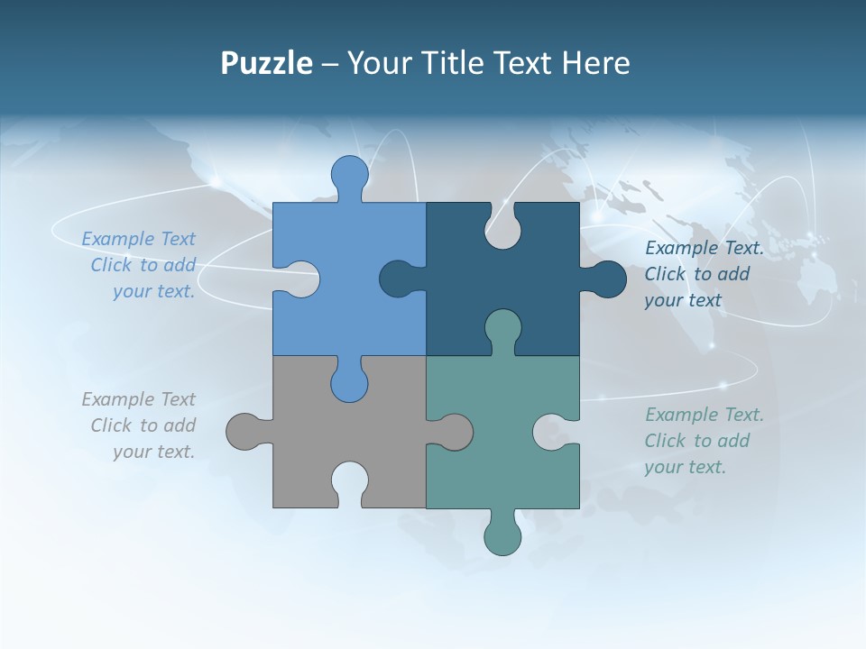 Work Blue Worldwide PowerPoint Template