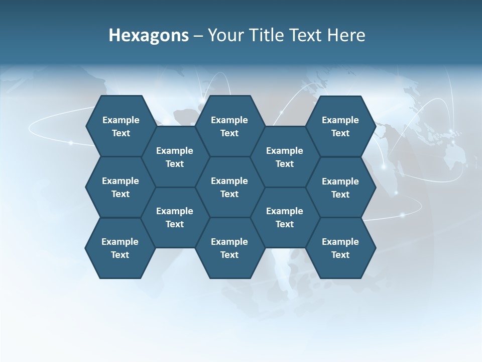 Work Blue Worldwide PowerPoint Template