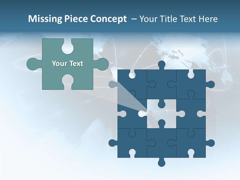 Work Blue Worldwide PowerPoint Template