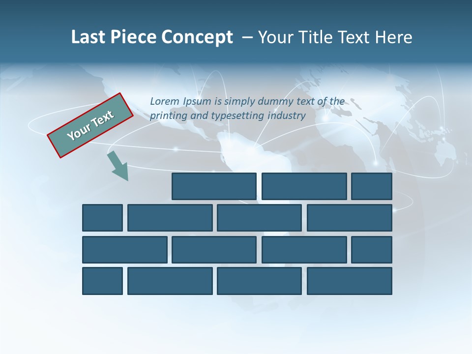 Work Blue Worldwide PowerPoint Template