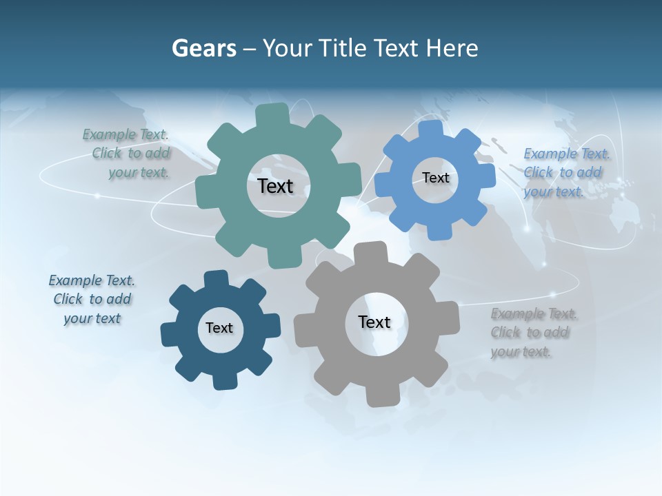 Work Blue Worldwide PowerPoint Template