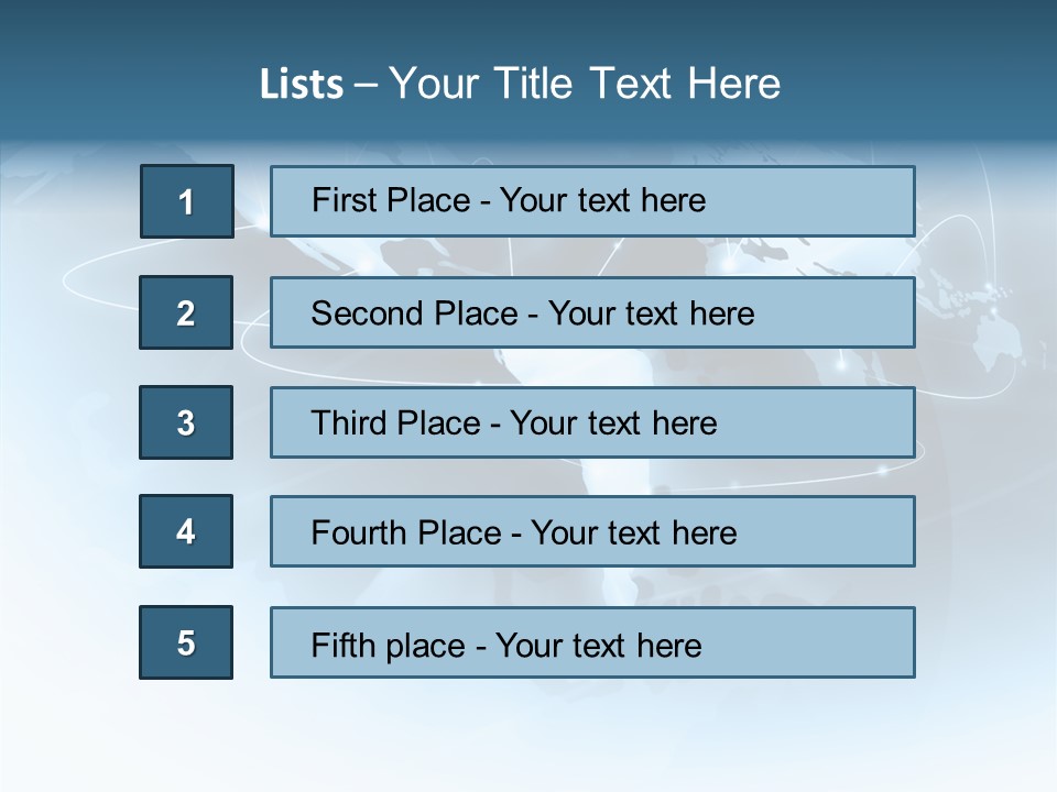 Work Blue Worldwide PowerPoint Template