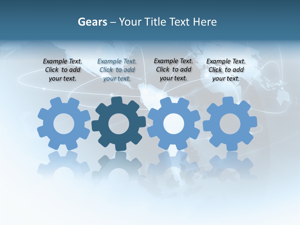 Work Blue Worldwide PowerPoint Template