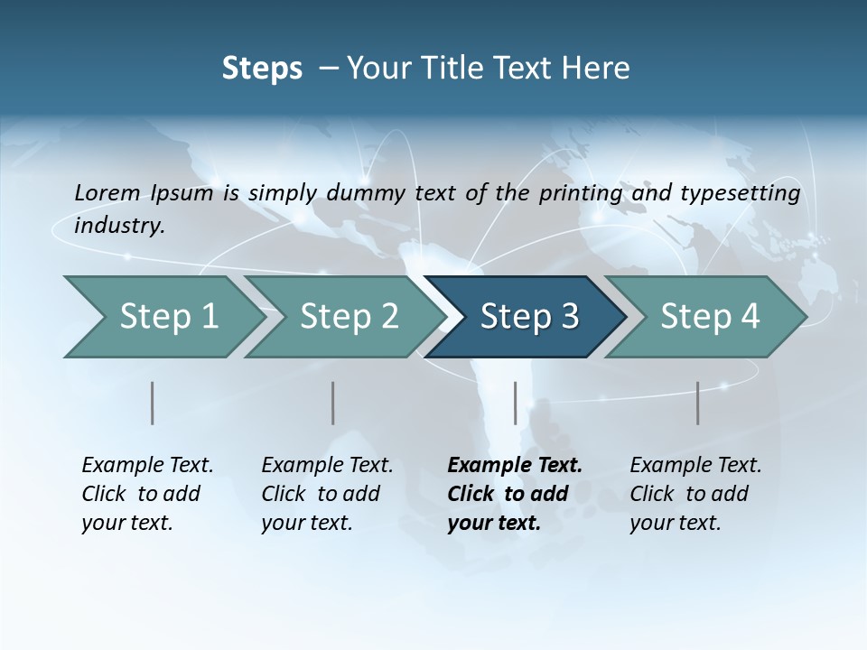 Work Blue Worldwide PowerPoint Template