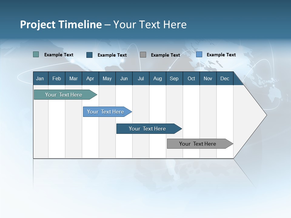 Work Blue Worldwide PowerPoint Template