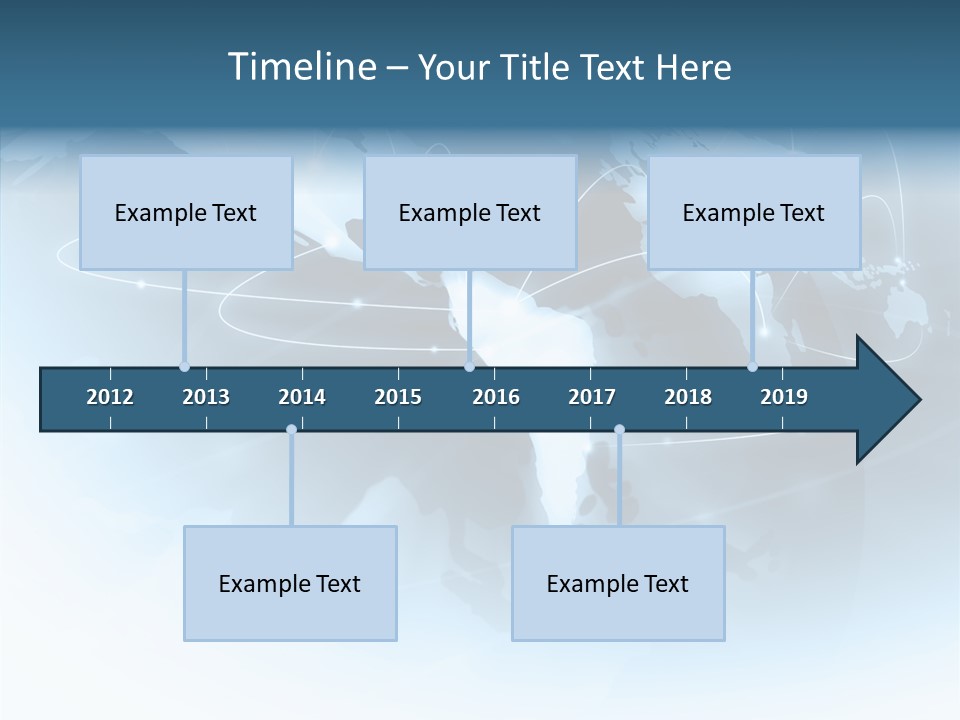 Work Blue Worldwide PowerPoint Template