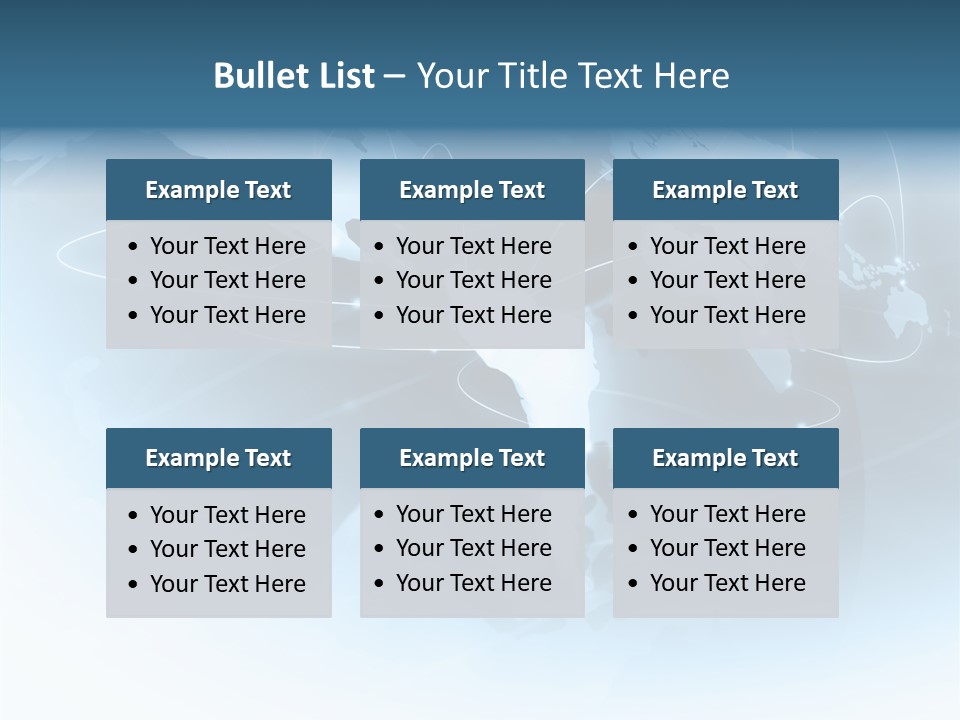 Work Blue Worldwide PowerPoint Template
