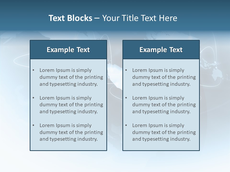 Work Blue Worldwide PowerPoint Template