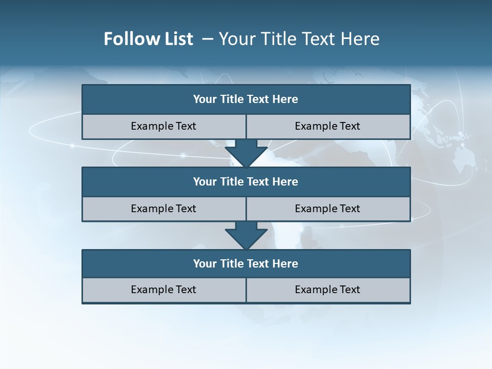 Work Blue Worldwide PowerPoint Template