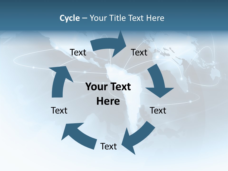 Work Blue Worldwide PowerPoint Template