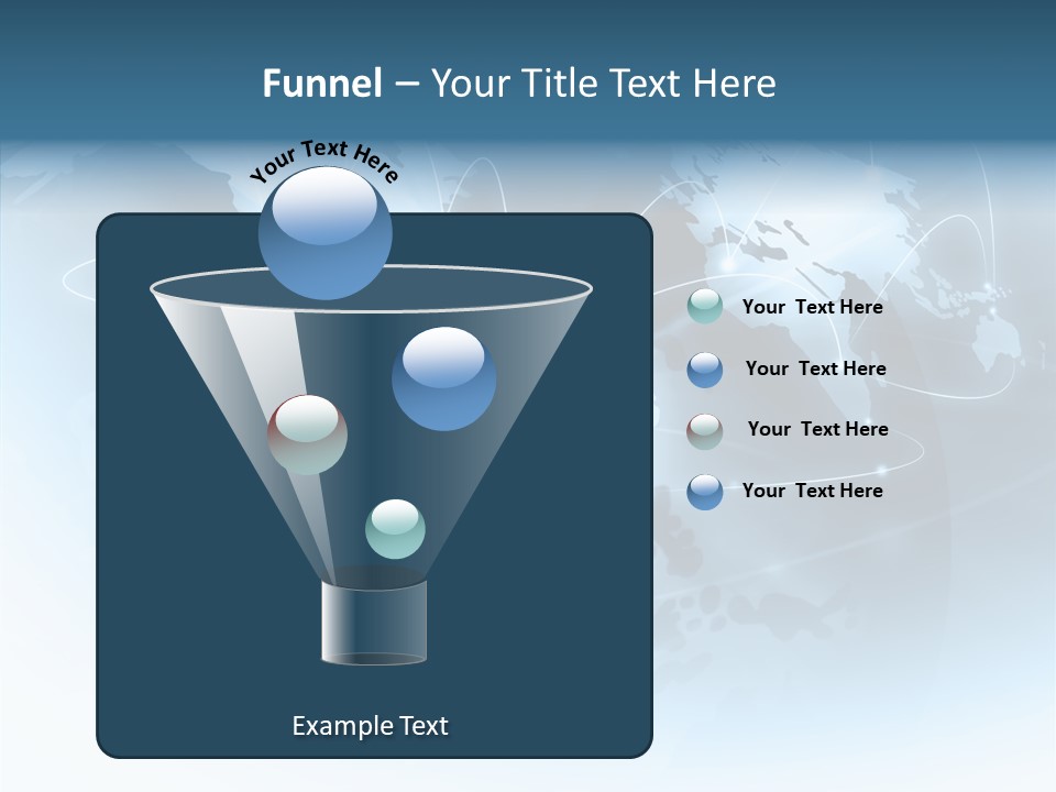 Work Blue Worldwide PowerPoint Template