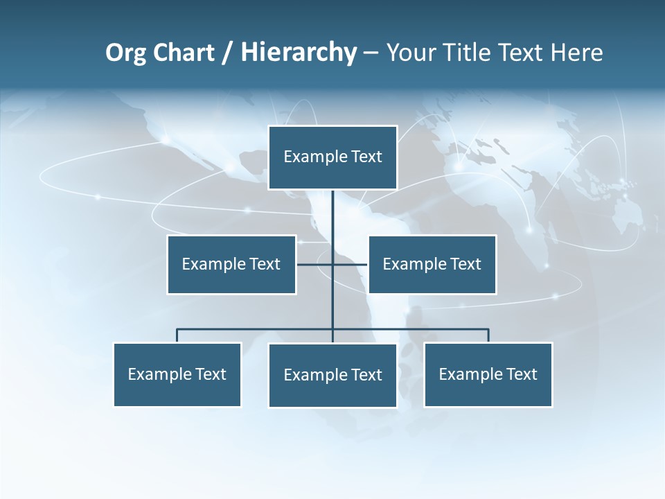 Work Blue Worldwide PowerPoint Template