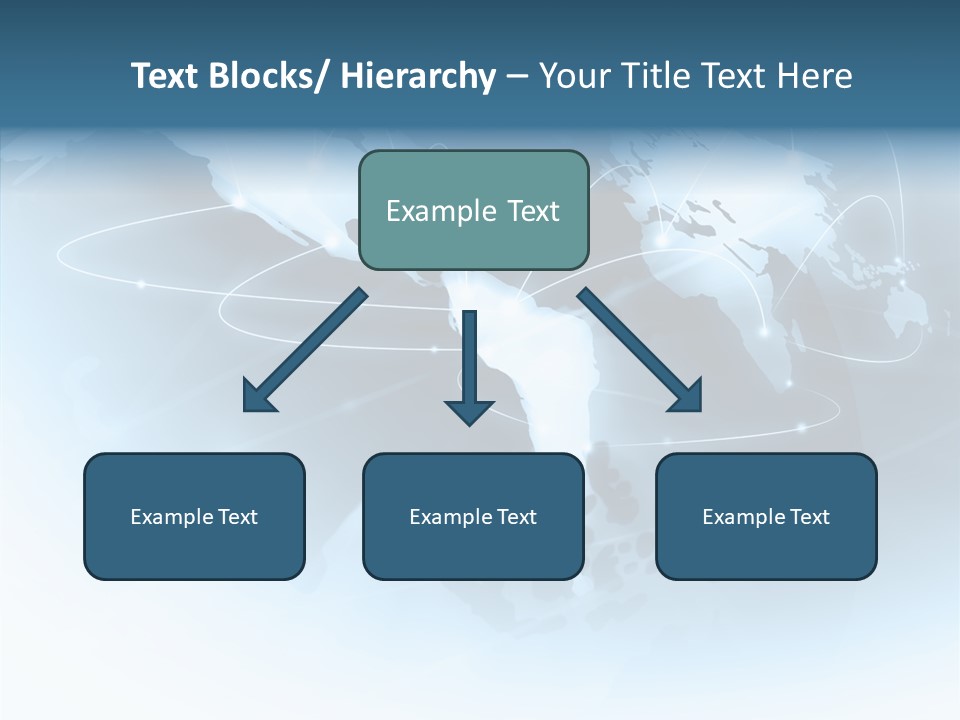 Work Blue Worldwide PowerPoint Template