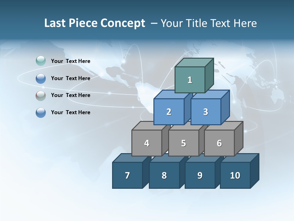 Work Blue Worldwide PowerPoint Template