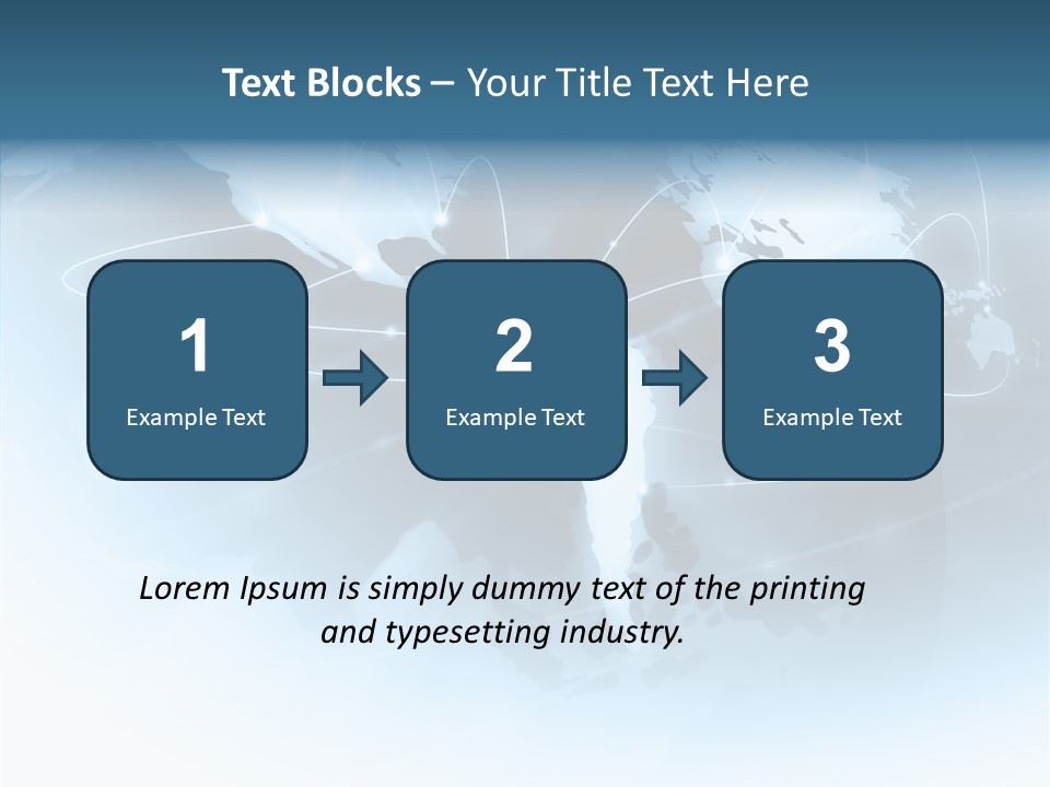 Work Blue Worldwide PowerPoint Template