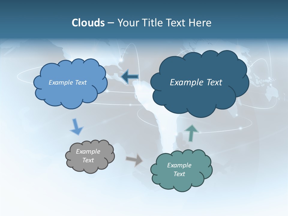 Work Blue Worldwide PowerPoint Template
