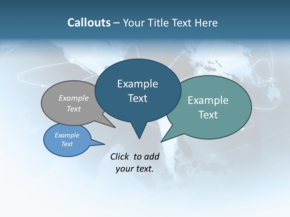 Work Blue Worldwide PowerPoint Template