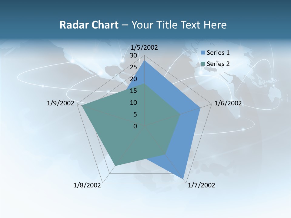 Work Blue Worldwide PowerPoint Template