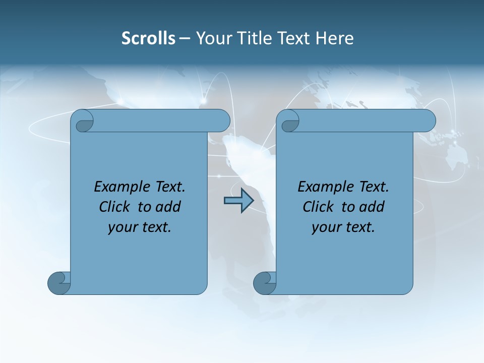 Work Blue Worldwide PowerPoint Template