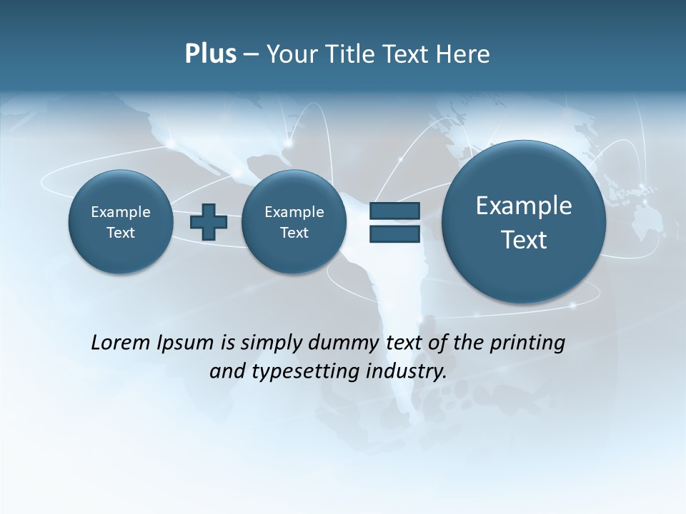 Work Blue Worldwide PowerPoint Template