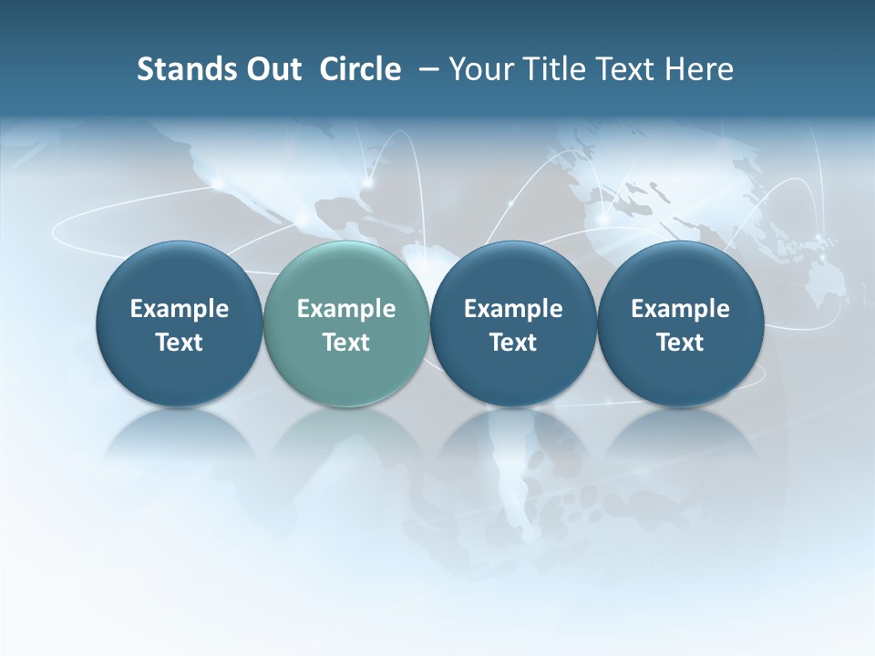 Work Blue Worldwide PowerPoint Template