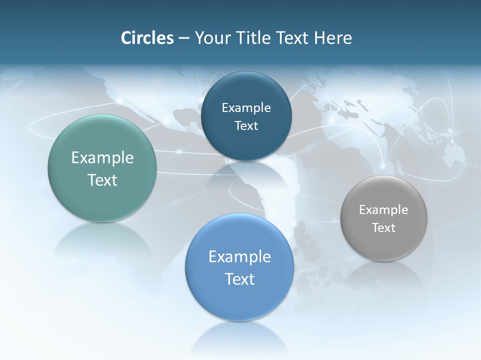 Work Blue Worldwide PowerPoint Template