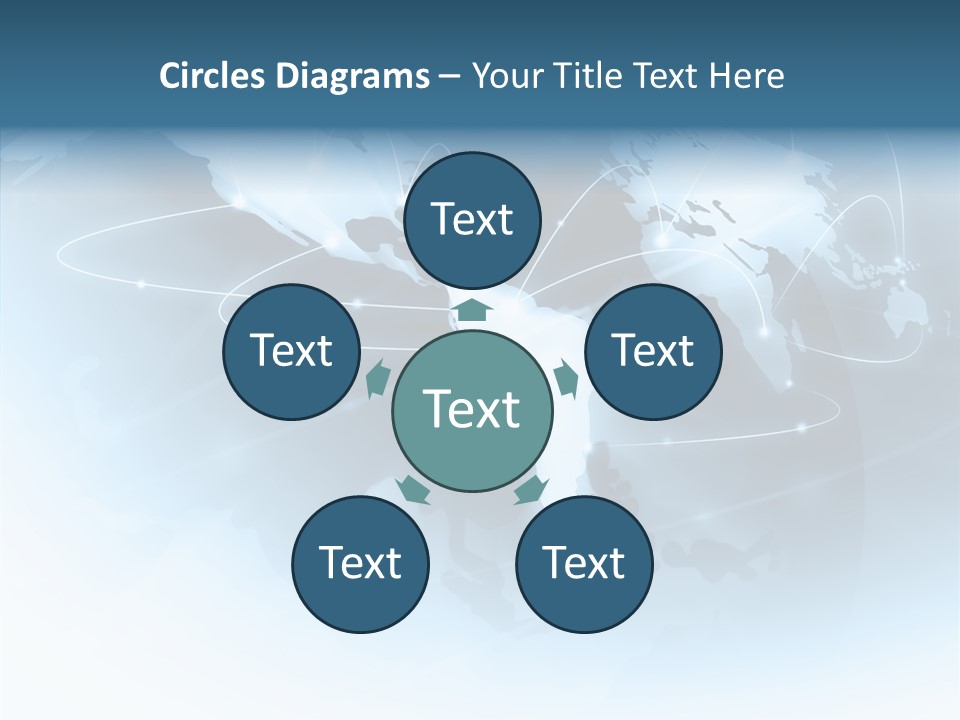 Work Blue Worldwide PowerPoint Template