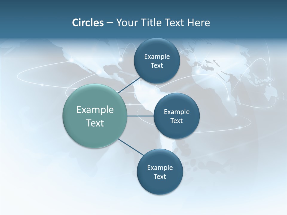 Work Blue Worldwide PowerPoint Template